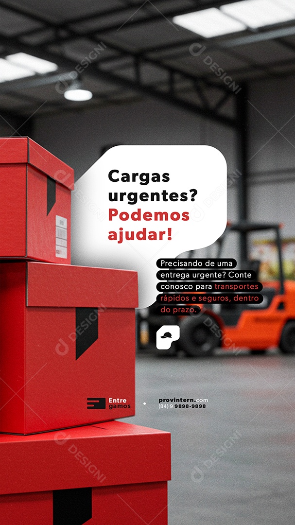 Post Story Transportadora Social Media PSD Editável