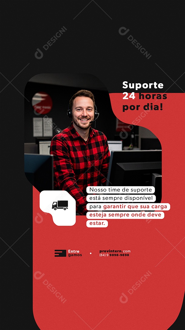 Post Story Transportadora Social Media PSD Editável