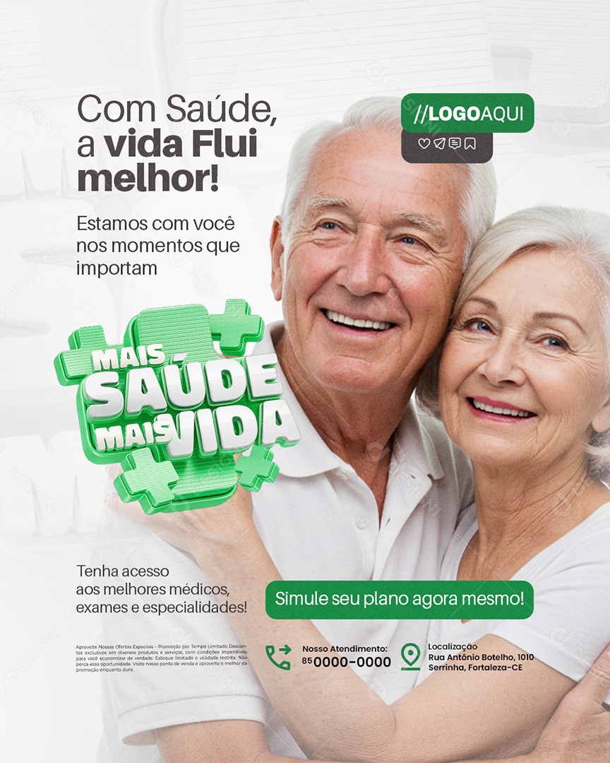 Mais Saúde Mais Vida Convênio Médico com Saúde a Vida Flui Melhor Social Media PSD Editável