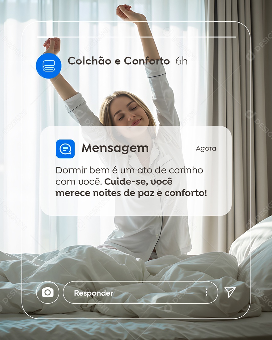 Loja de Colchões Colchão e Conforto Social Media PSD Editável