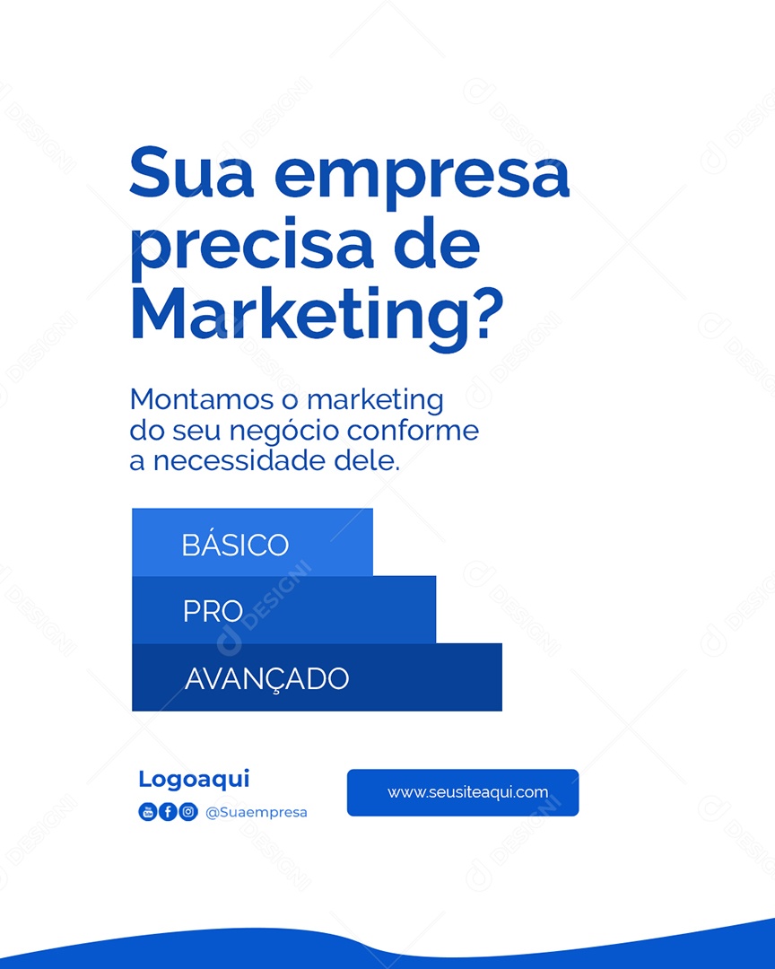 Sua Empresa Precisa de Marketing Social Media PSD Editável