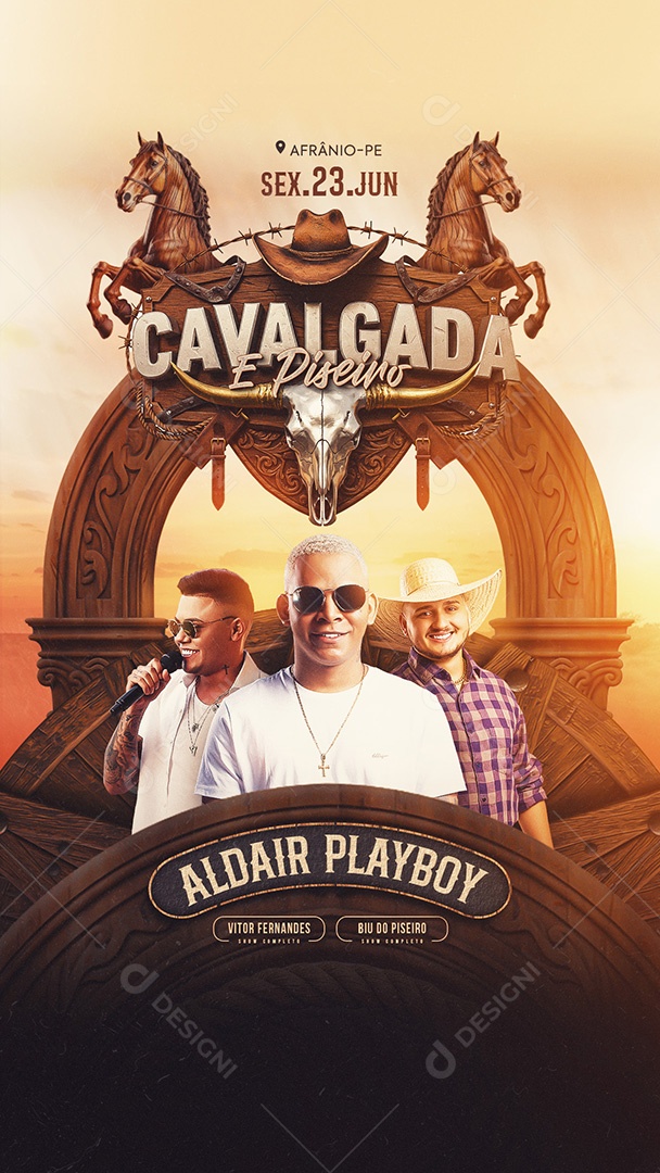 Flyer Cavalgada E Piseiro Social Media Story PSD Editável