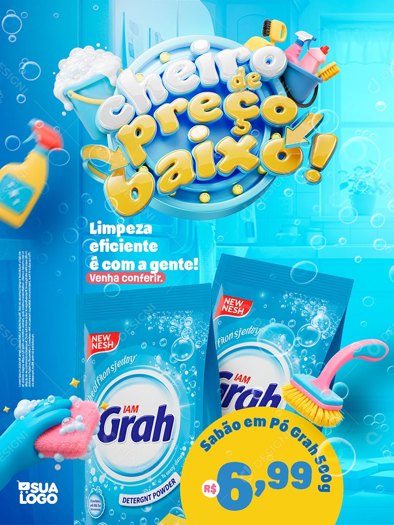 Cheiro de Preço Baixo Ofertas Feed Social Media PSD Editável