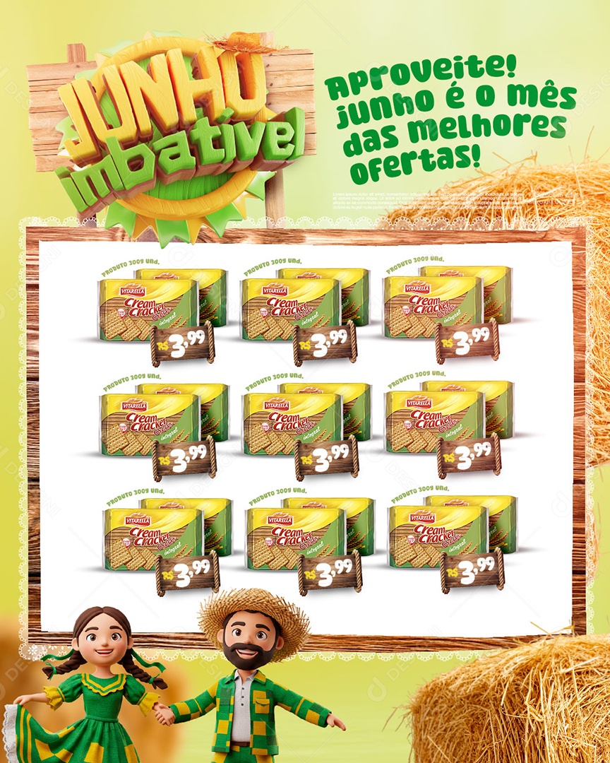 Junho Imbatível Oferta Feed Social Media PSD Editável
