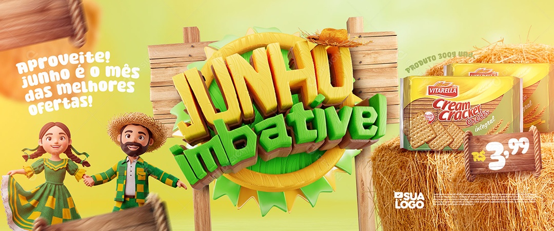 Banner Junho Imbatível Social Media PSD Editável
