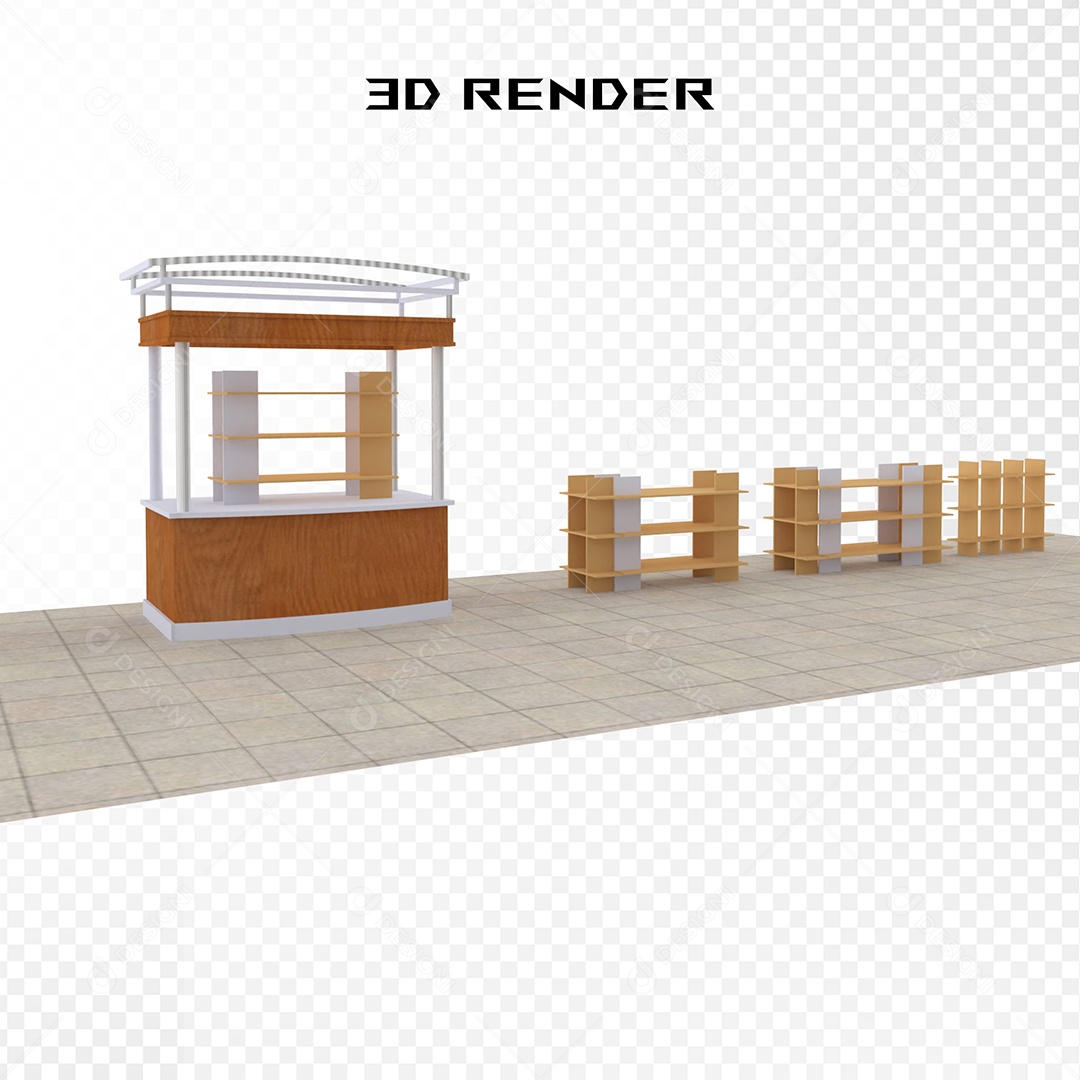Armario 3D Elemento para Composição PSD