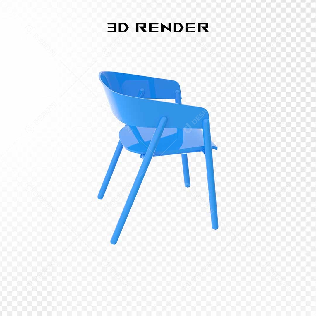 Cadeira 3D Elemento para Composição PSD
