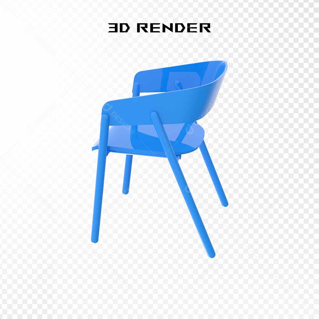 Cadeira 3D Elemento para Composição PSD