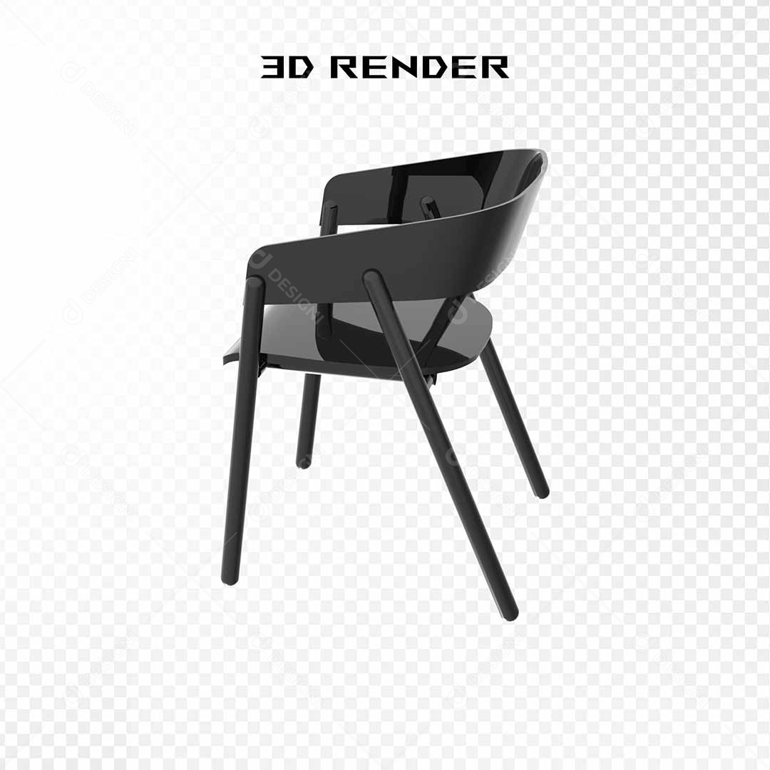 Cadeira 3D Elemento para Composição PSD