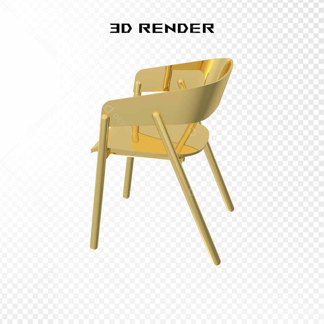 Cadeira 3D Elemento para Composição PSD