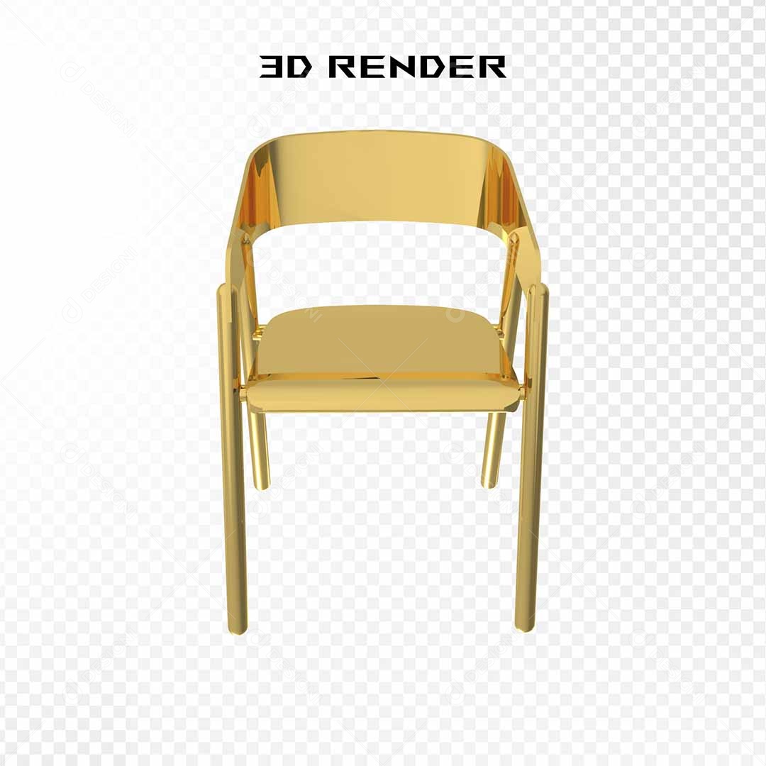 Cadeira 3D Elemento para Composição PSD