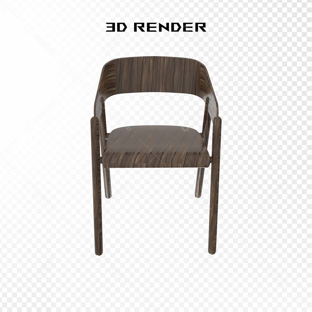Cadeira 3D Elemento para Composição PSD