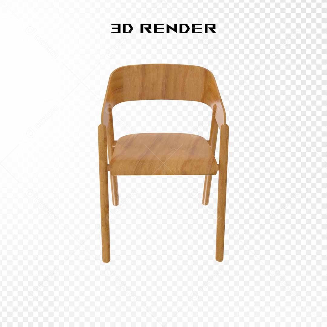 Cadeira 3D Elemento para Composição PSD