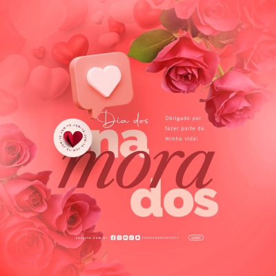 Dia dos Namorados 12 de Junho Social Media PSD Editável