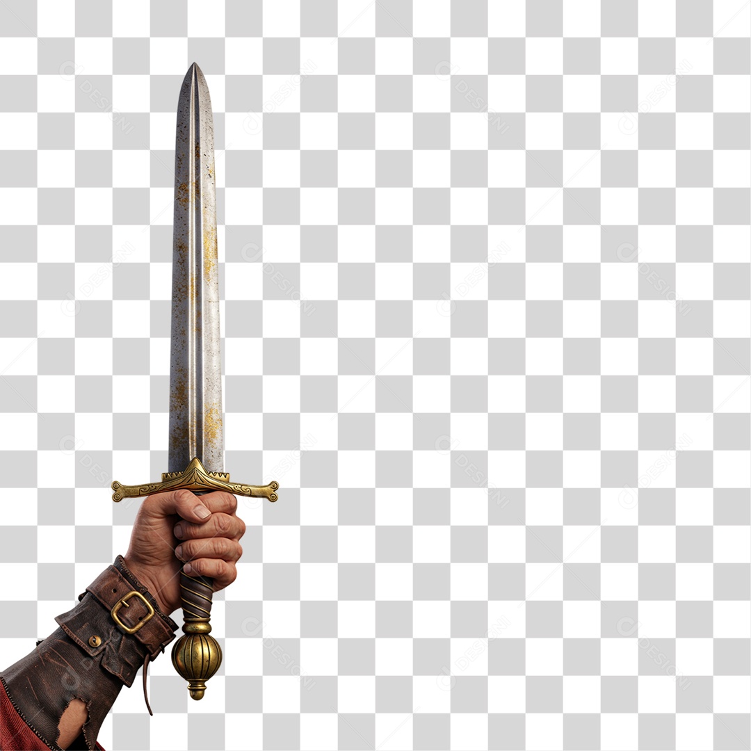 Elemento 3D Objetos Históricos 7 de Setembro Espada PNG Transparente