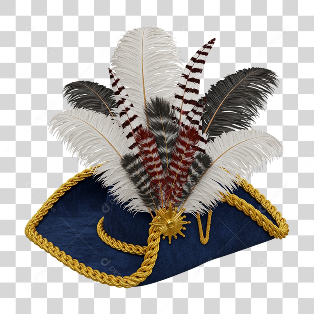 Elemento 3D Objetos Históricos 7 de Setembro Chapéu PNG Transparente