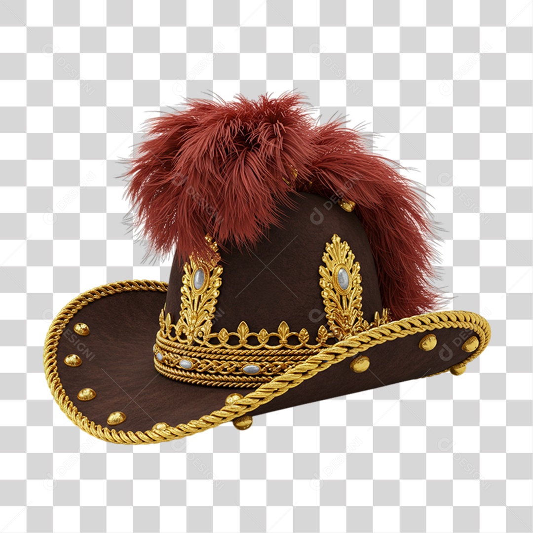 Elemento 3D Objetos Históricos 7 de Setembro Chapéu PNG Transparente