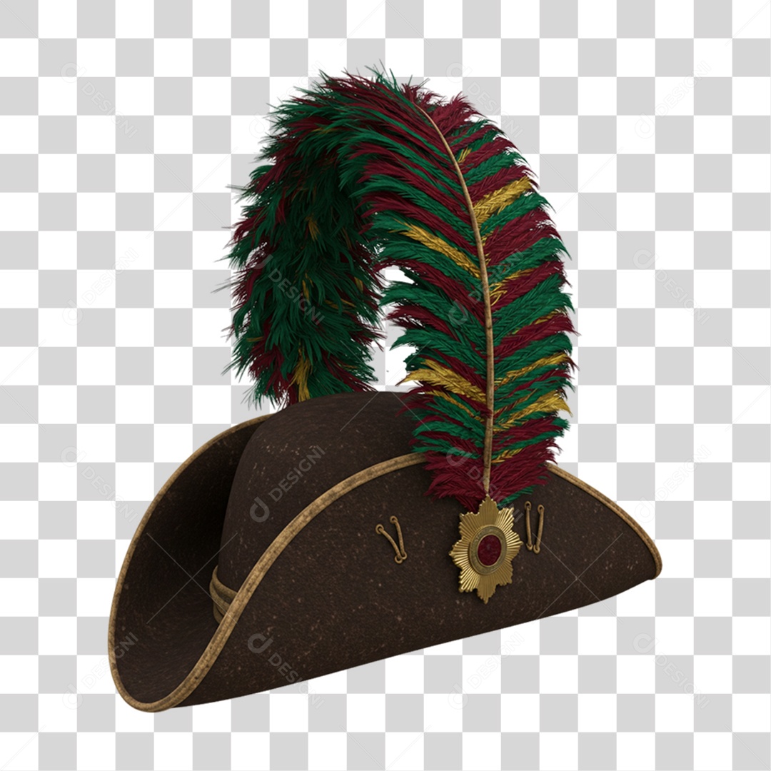 Elemento 3D Objetos Históricos 7 de Setembro Chapéu PNG Transparente