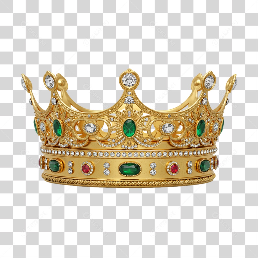 Elemento 3D Objetos Históricos 7 de Setembro Coroa PNG Transparente