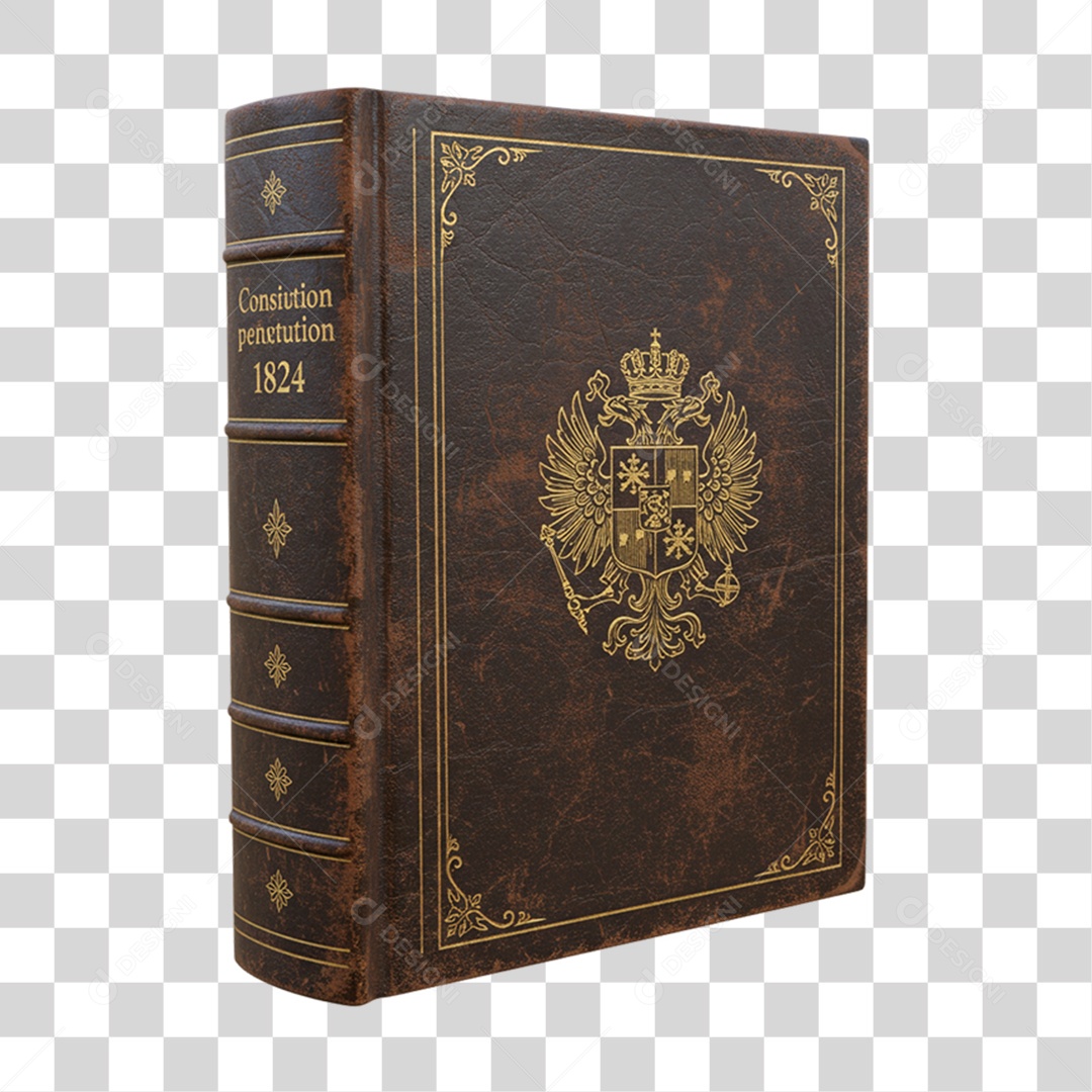 Elemento 3D Objetos Históricos 7 de Setembro Livro PNG Transparente