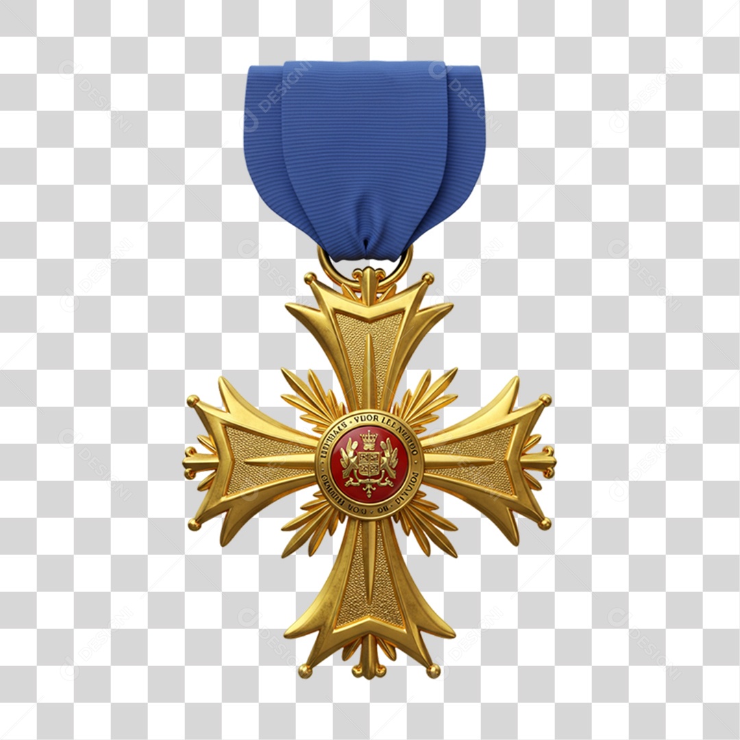 Elemento 3D Objetos Históricos 7 de Setembro Medalha PNG Transparente
