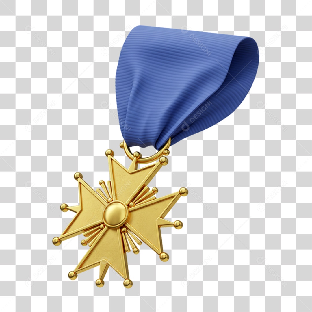 Elemento 3D Objetos Históricos 7 de Setembro Medalha PNG Transparente