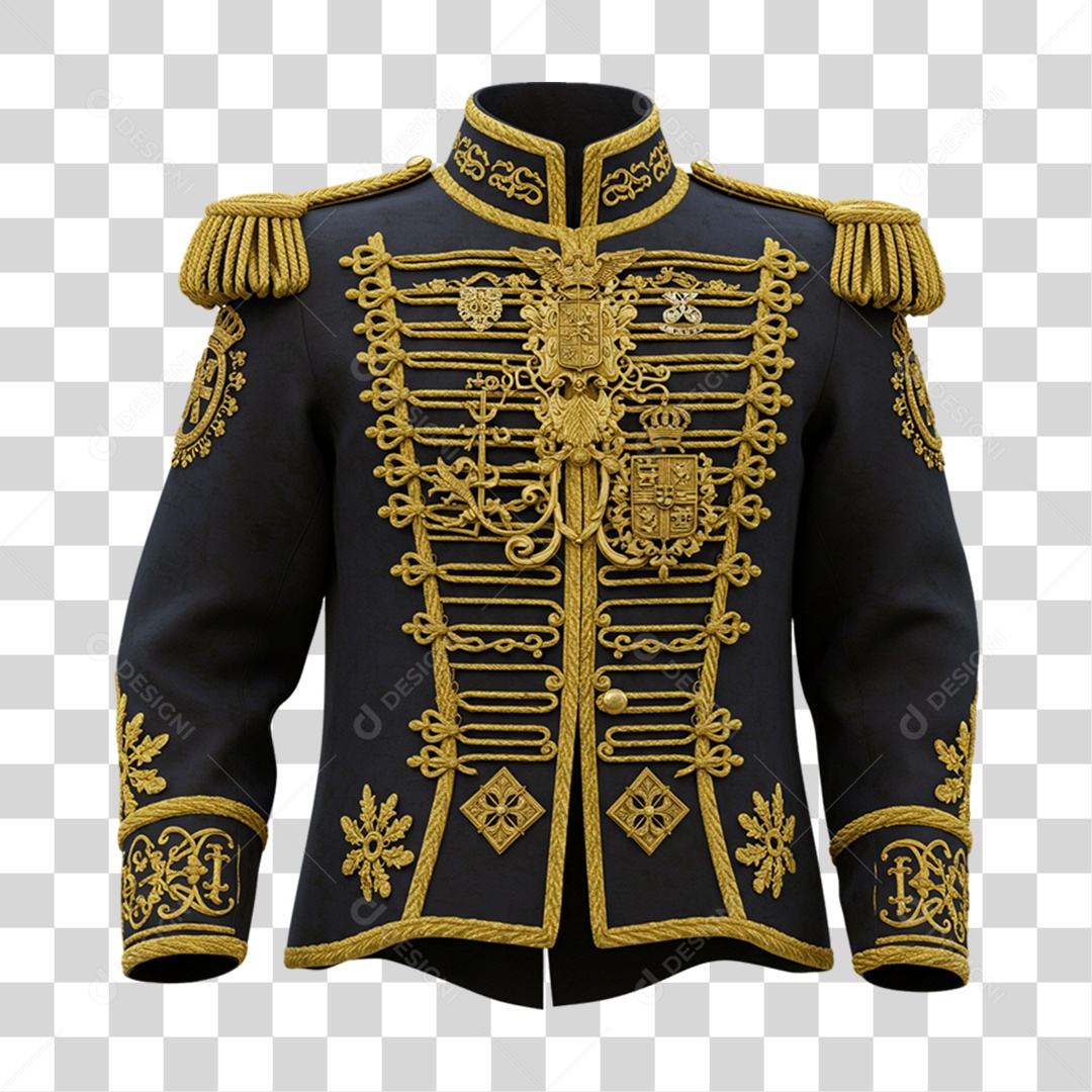 Elemento 3D Objetos Históricos 7 de Setembro Uniforme PNG Transparente