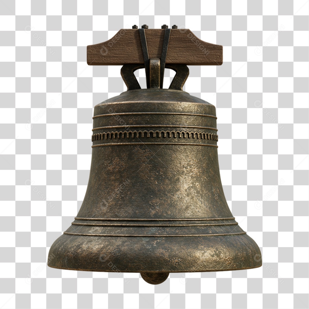 Elemento 3D Objetos Históricos 7 de Setembro Sino PNG Transparente