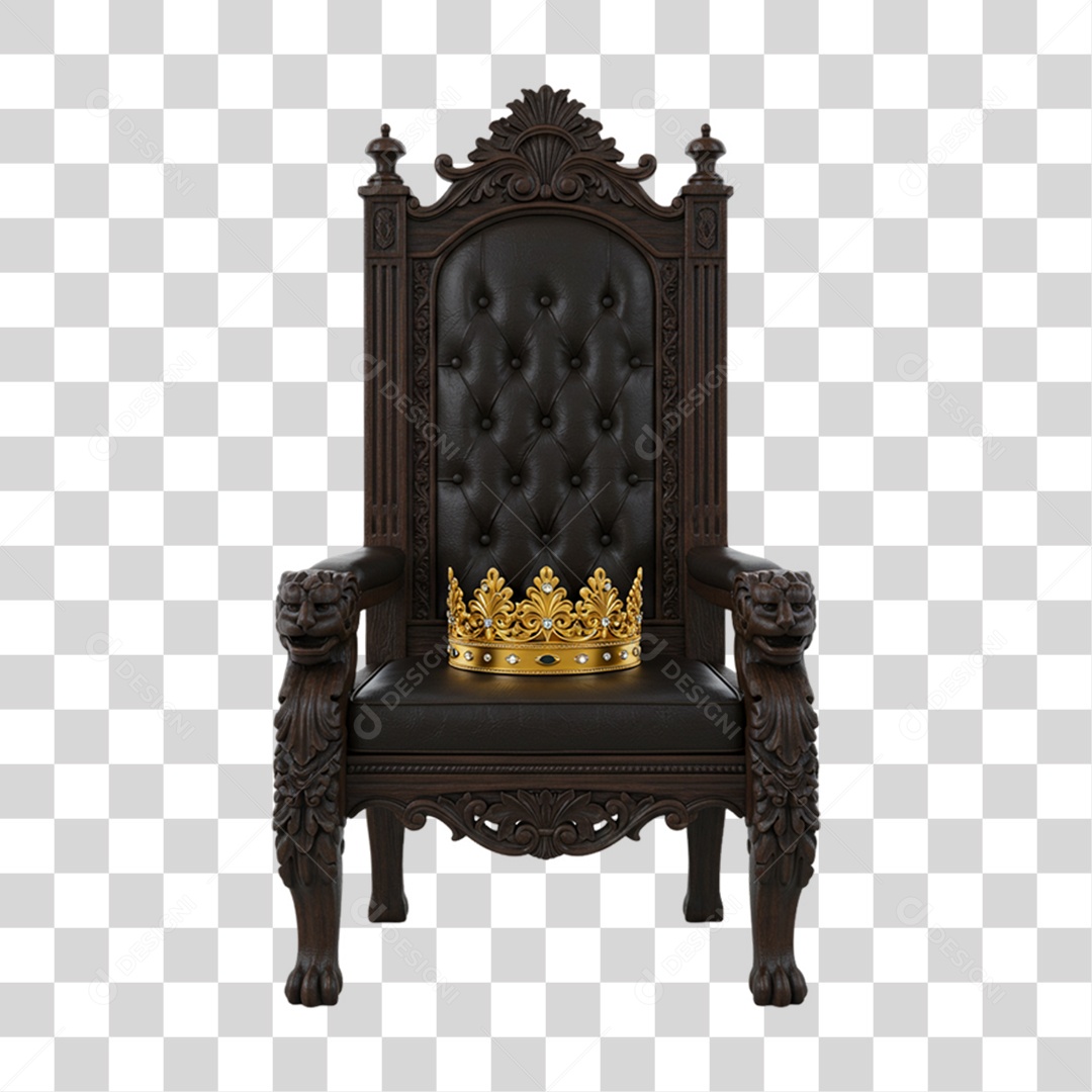 Elemento 3D Objetos Históricos 7 de Setembro Cadeira PNG Transparente