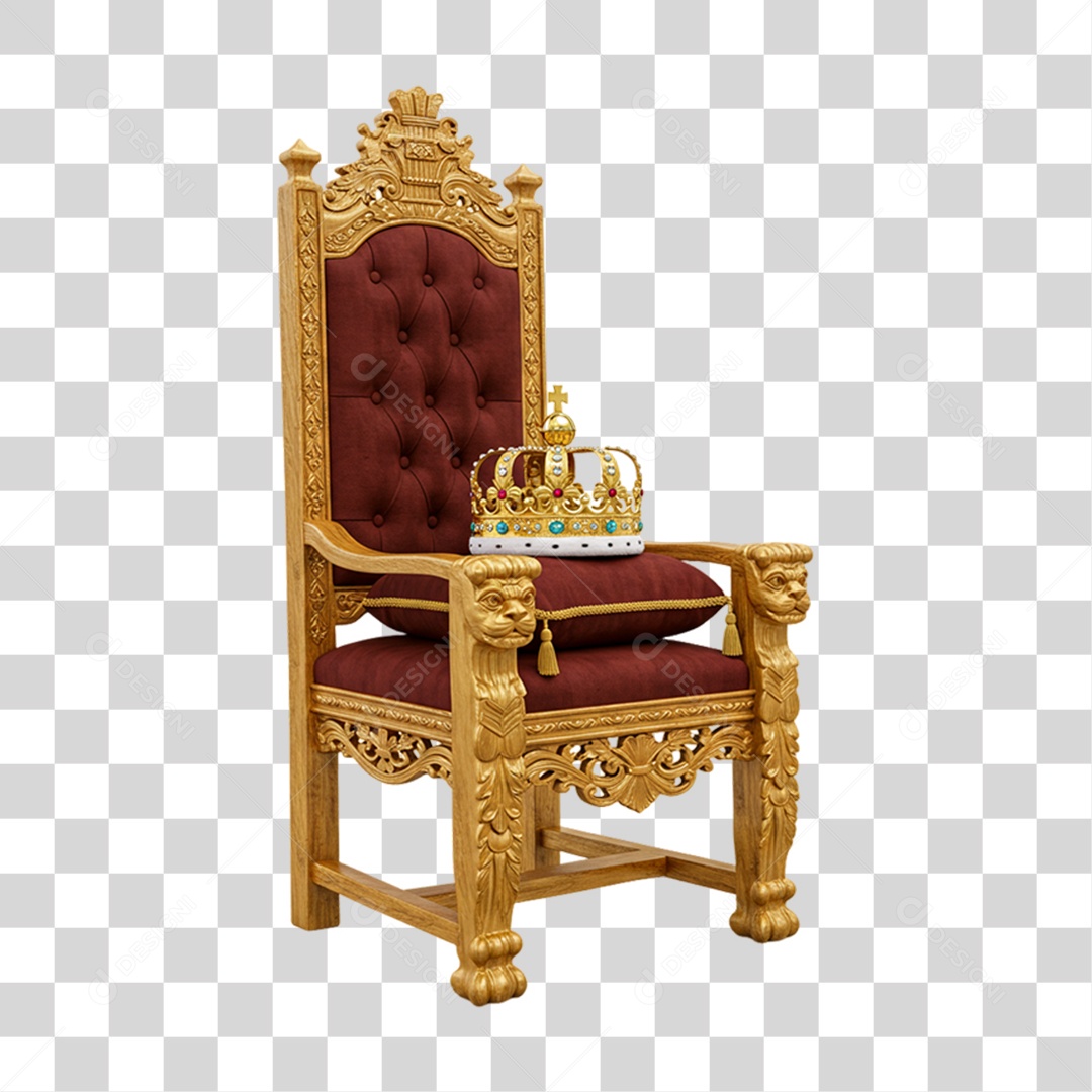 Elemento 3D Objetos Históricos 7 de Setembro Cadeira PNG Transparente