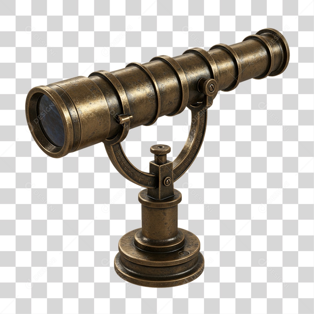 Elemento 3D Objetos Históricos 7 de Setembro Telescópio PNG Transparente