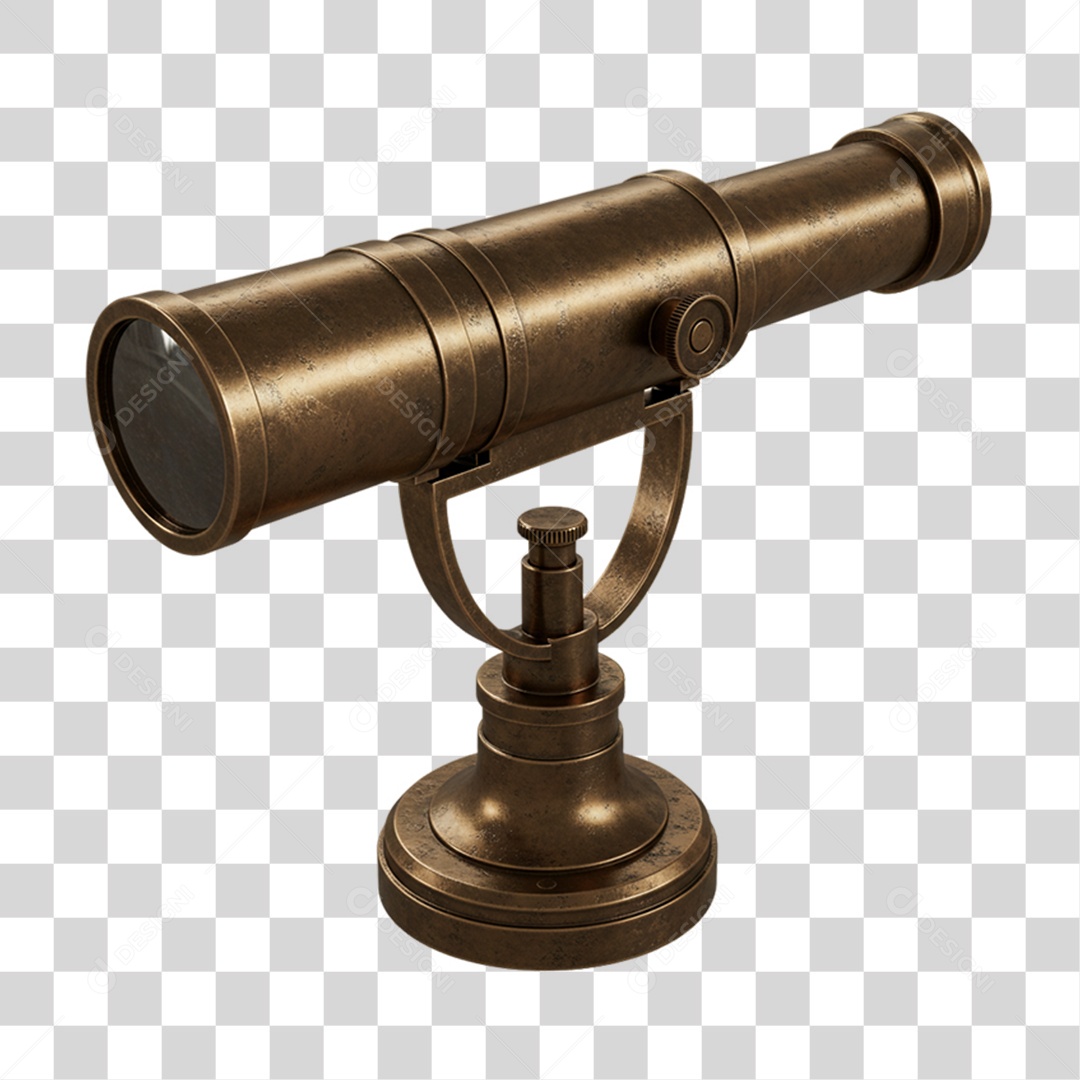 Elemento 3D Objetos Históricos 7 de Setembro Telescópio PNG Transparente