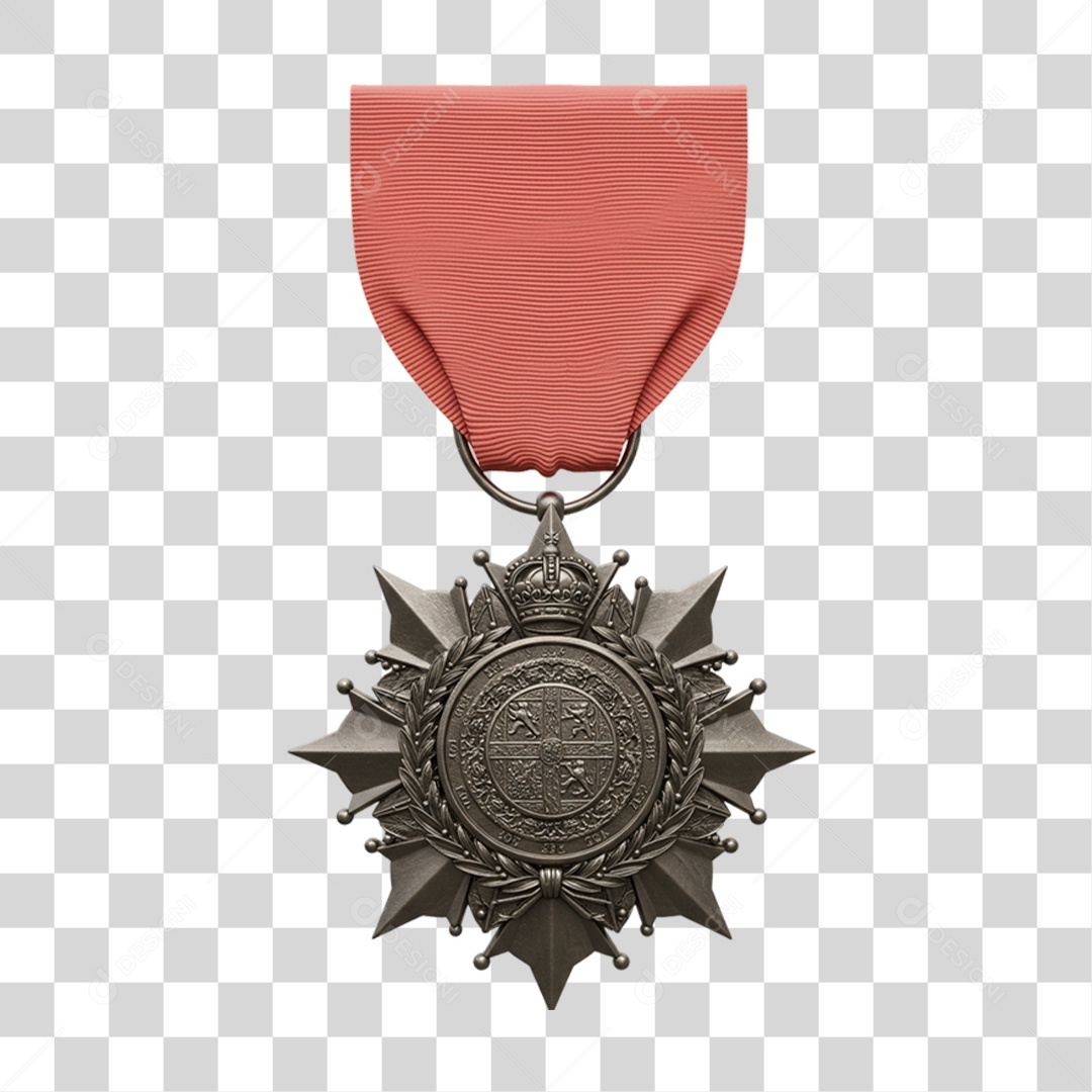 Elemento 3D Objetos Históricos 7 de Setembro Medalha PNG Transparente