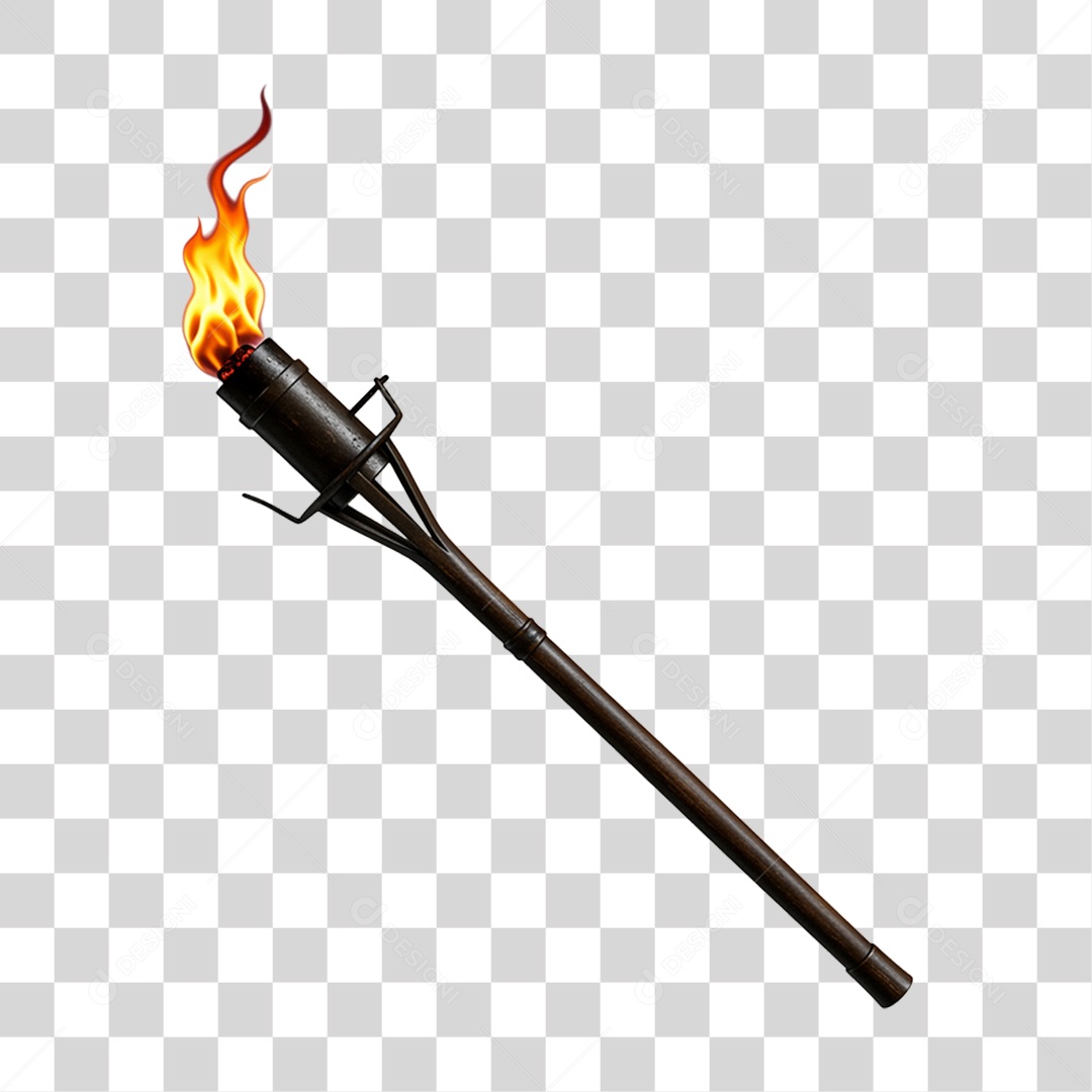 Elemento 3D Objetos Históricos 7 de Setembro Tocha PNG Transparente