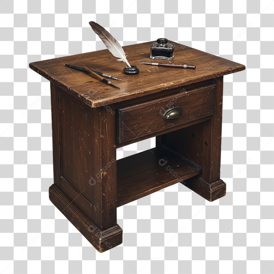 Elemento 3D Objetos Históricos 7 de Setembro Mesa PNG Transparente