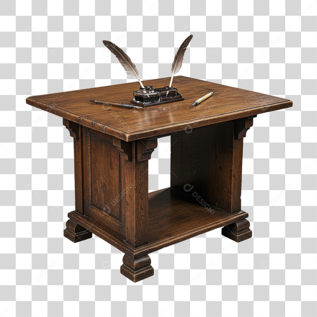 Elemento 3D Objetos Históricos 7 de Setembro Mesa PNG Transparente