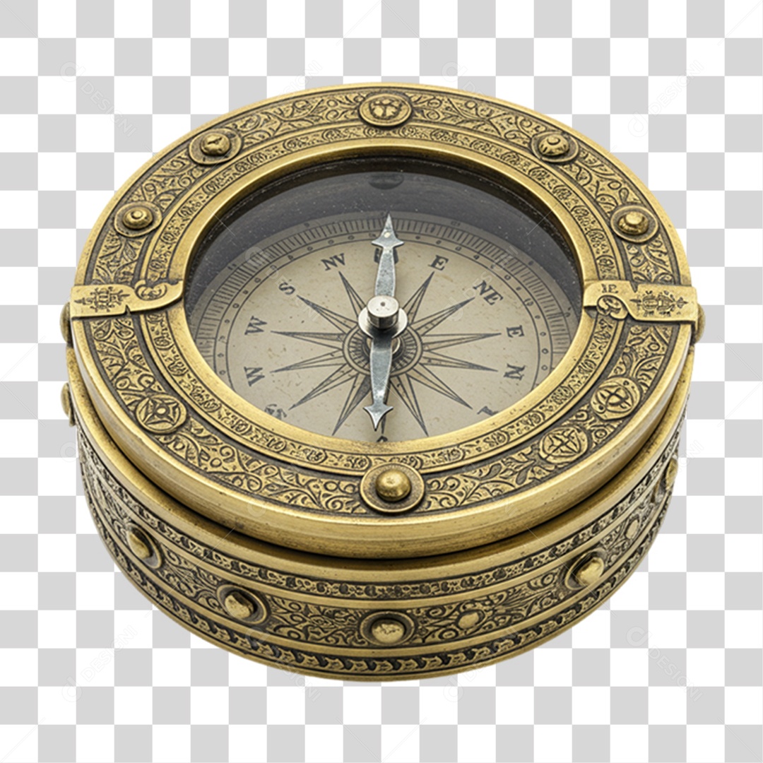Elemento 3D Objetos Históricos 7 de Setembro Bússola PNG Transparente