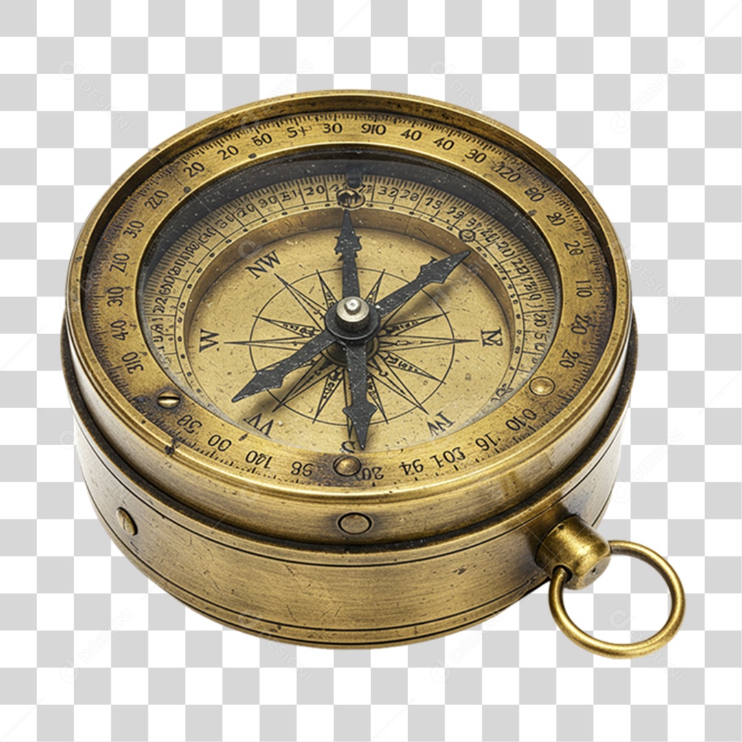 Elemento 3D Objetos Históricos 7 de Setembro Bússola PNG Transparente