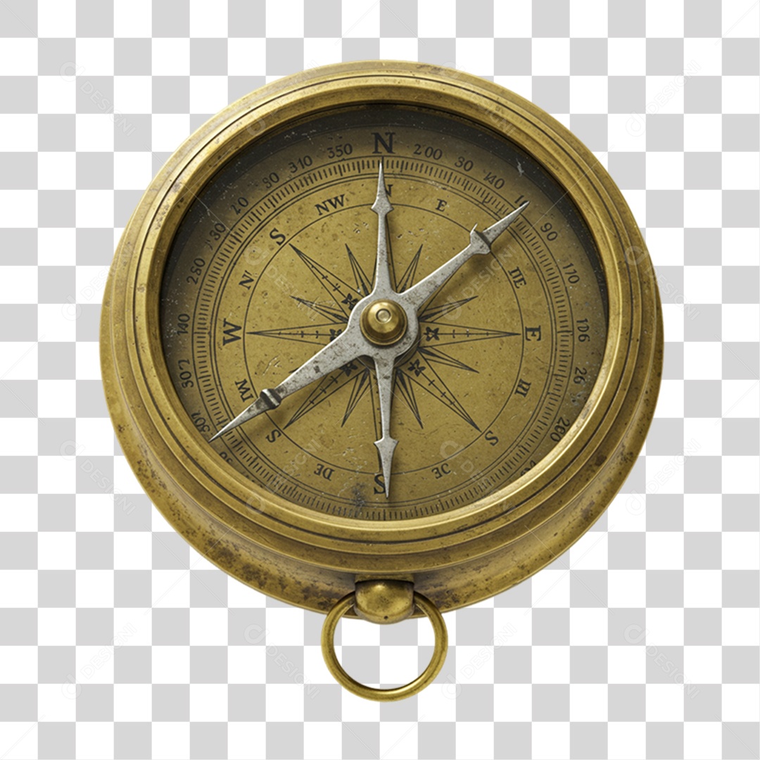 Elemento 3D Objetos Históricos 7 de Setembro Bússola PNG Transparente