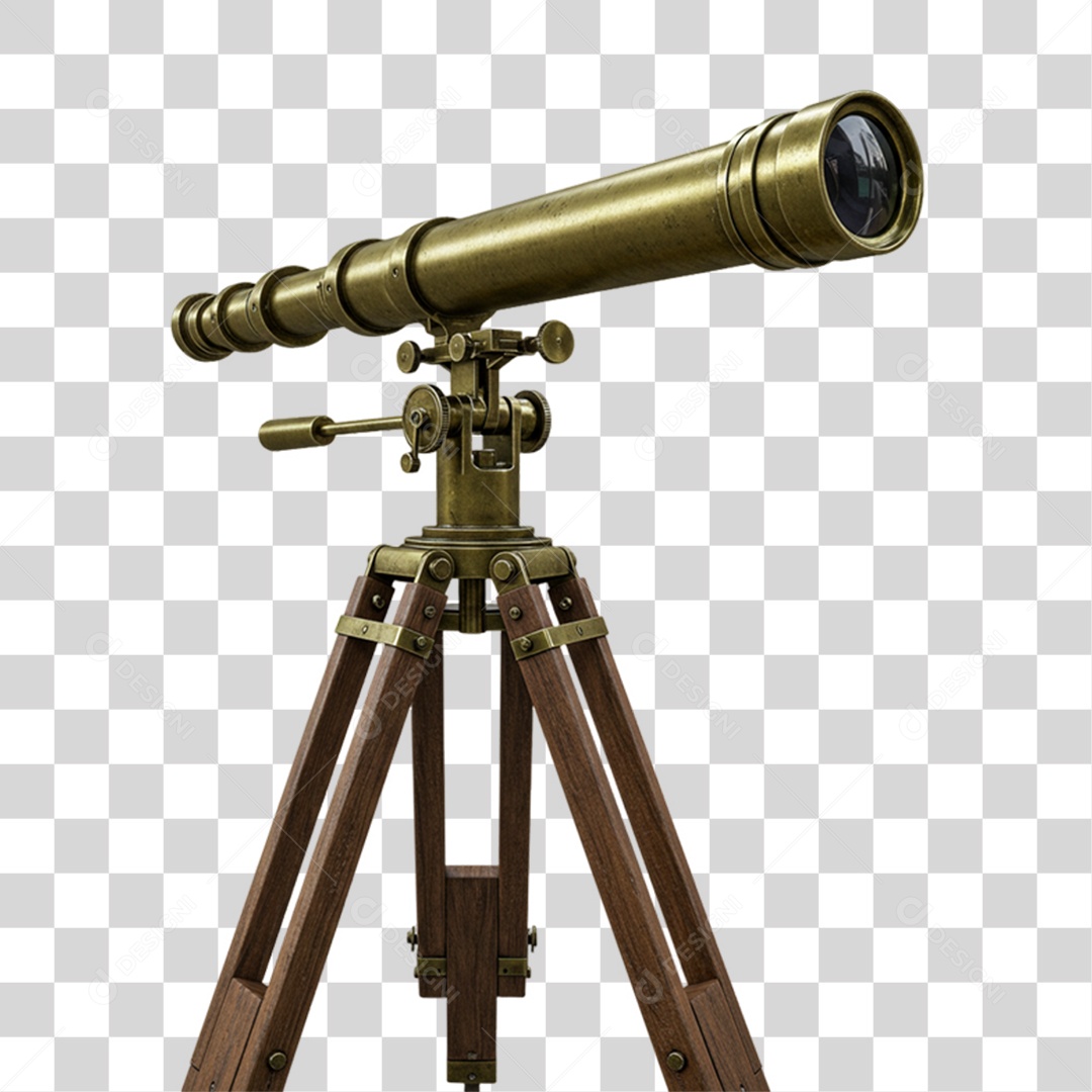 Elemento 3D Objetos Históricos 7 de Setembro Telescópio PNG Transparente