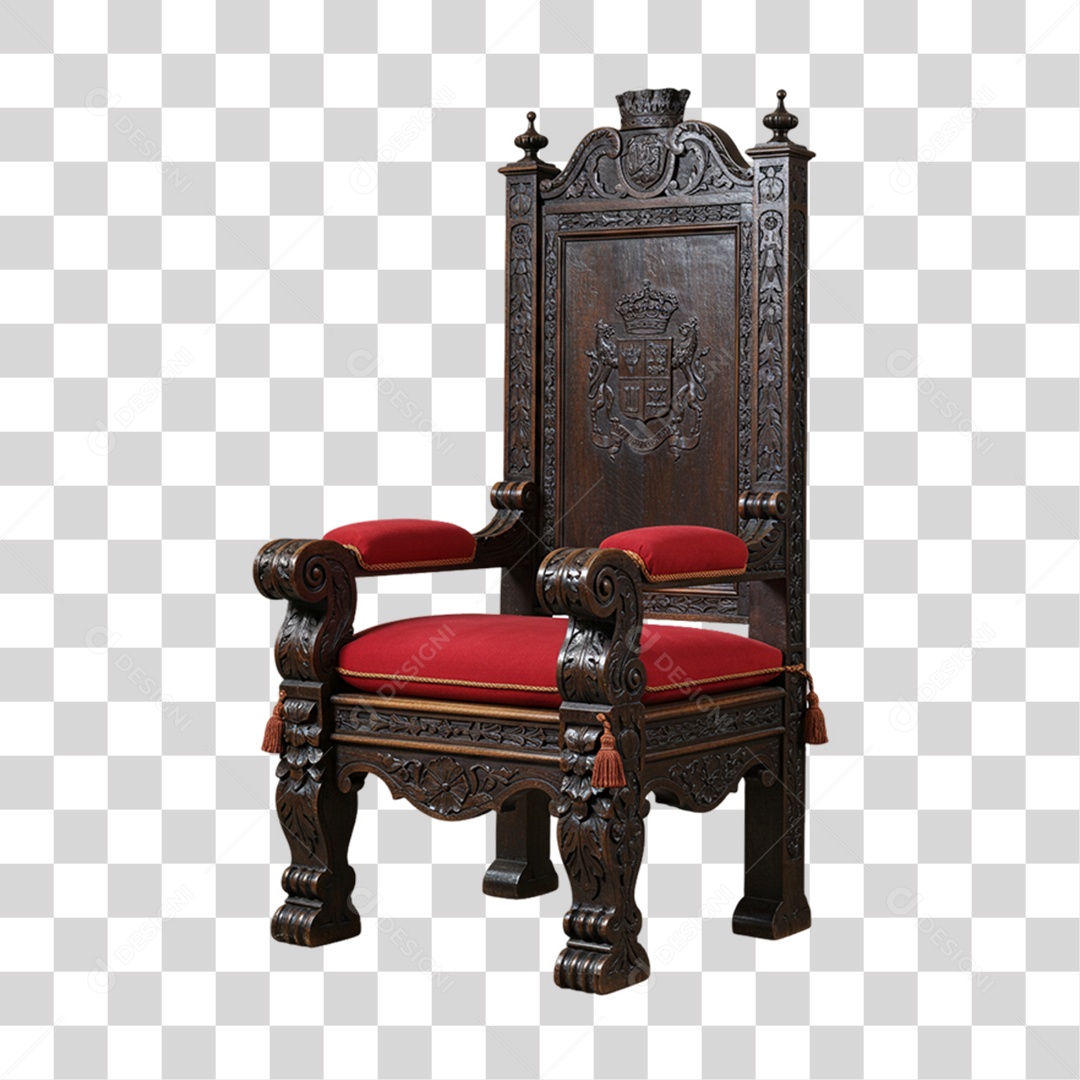 Elemento 3D Objetos Históricos 7 de Setembro Cadeira PNG Transparente