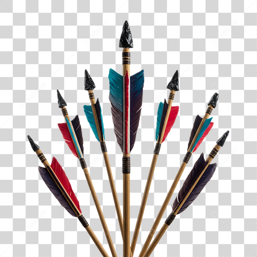 Elemento 3D Objetos Históricos 7 de Setembro Flechas PNG Transparente