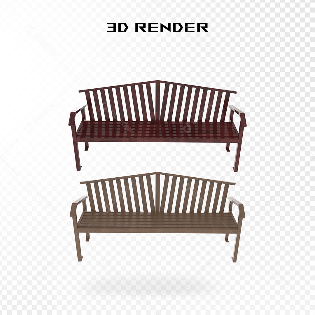 Banco 3D Elemento para Composição PSD