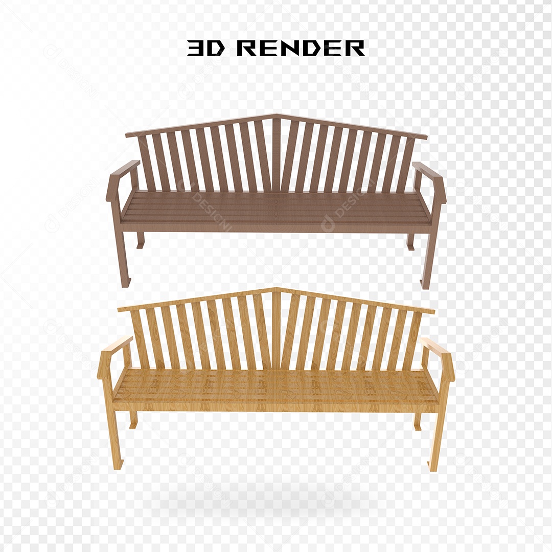 Banco 3D Elemento para Composição PSD