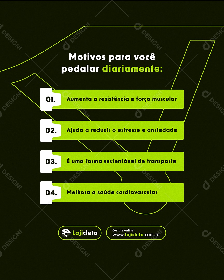 Post Feed Loja de Bicicleta Social Media PSD Editável