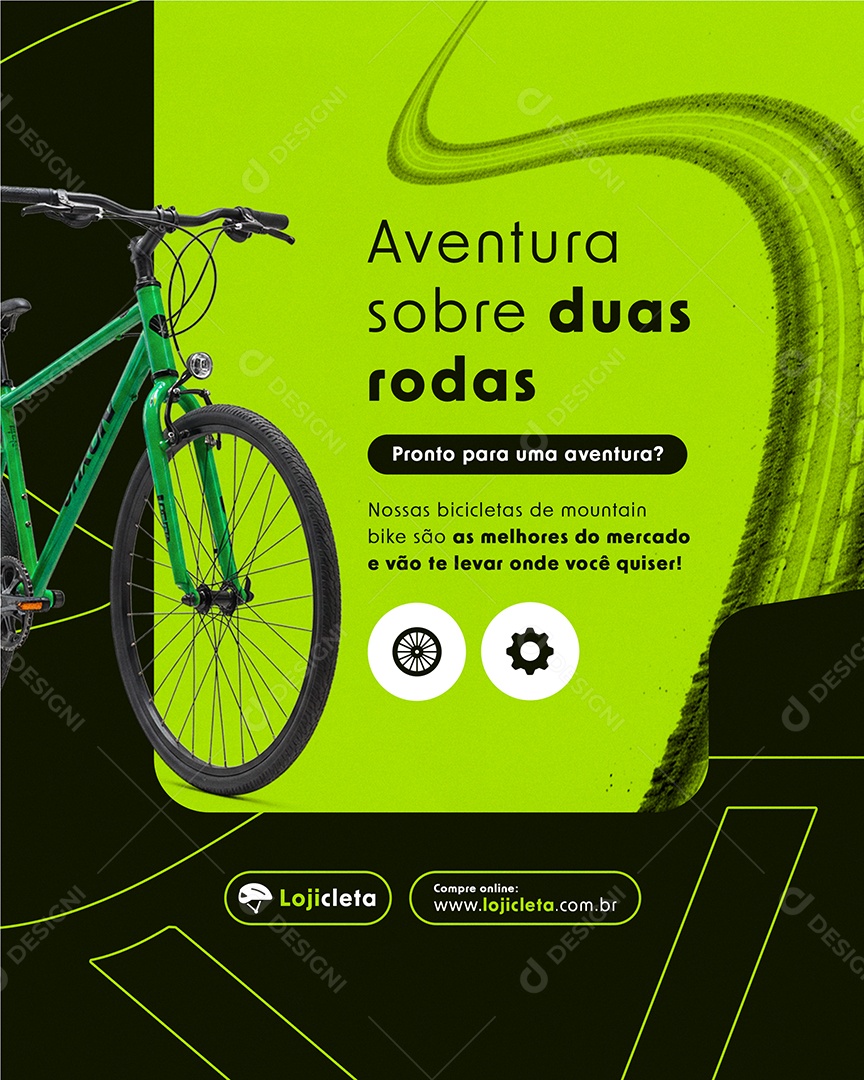 Post Feed Loja de Bicicleta Social Media PSD Editável