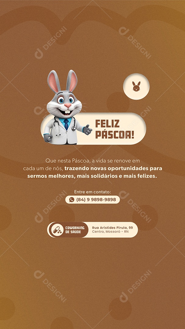 Post Story Feliz Páscoa 20 de Abril Social Media PSD Editável