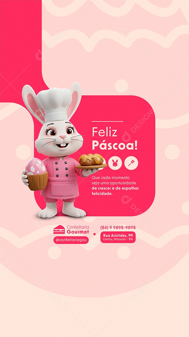 Post Story Feliz Páscoa 20 de Abril Social Media PSD Editável
