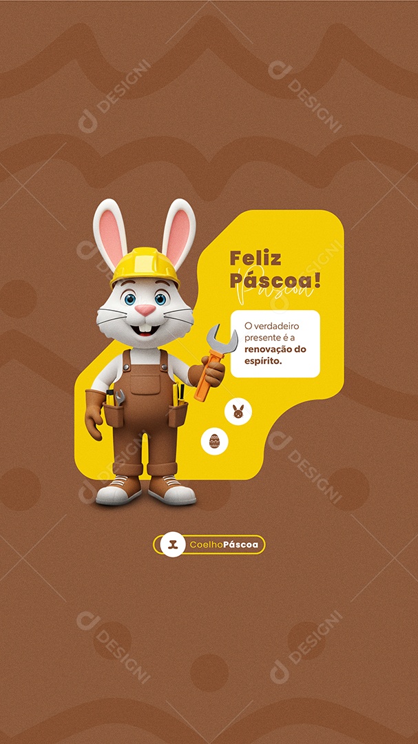 Post Story Feliz Páscoa 20 de Abril Social Media PSD Editável