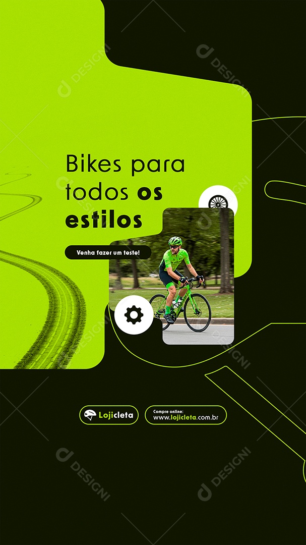 Post Story Loja de Bicicleta Social Media PSD Editável